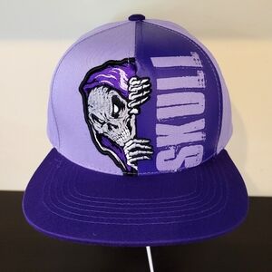 White Reaper Skull Purple Snapback